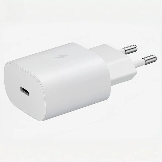 25W USB-C snellader, voedingsadapter, USB-C oplader, wit van Merkloos