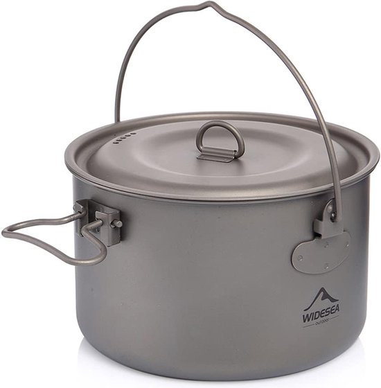 2900 ml campingservies, titanium kookgerei, set toerisme, ketel, outdoor, koken, pot, picknick, keuken, wandelen, trekking van Lixada
