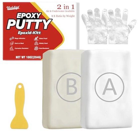 2K Epoxyhars Reparatieset voor Verbinden en Vullen van Kunststoffen, Metalen en Hout - Ideaal voor Lekken en Modelleren van Merkloos