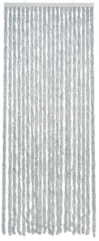 2LIF Martinique Wit-Grijs XL Vliegengordijn deur - 90 x 230 cm
