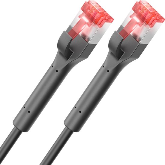 2m CAT 6A Flexibele RJ45 Ethernet Kabel 10Gbit/s - Halogeenvrij Zwart van Valueline