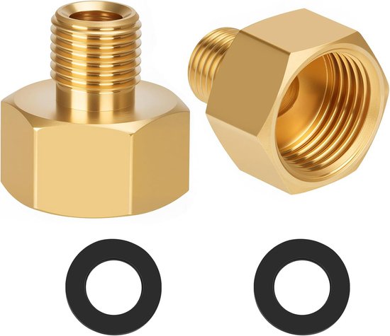 2pcs LPG Gas Adapter 1/2 Inch Right to 1/4 Inch Left Gas Stove Fittings Gas Hose Connector Copper Transition for Gas - ShopVlot
