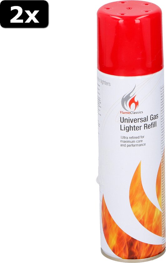 2x Aanstekergas 250ml van Dunlop