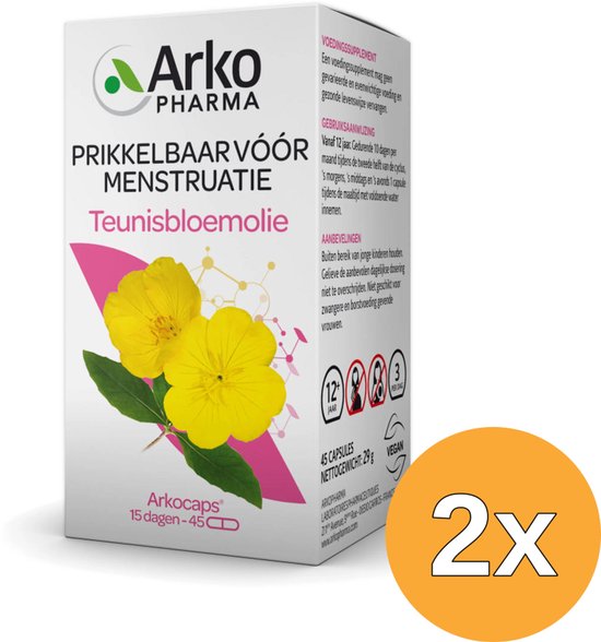 2x Arkocaps Teunisbloemolie Bio (45 capsules)