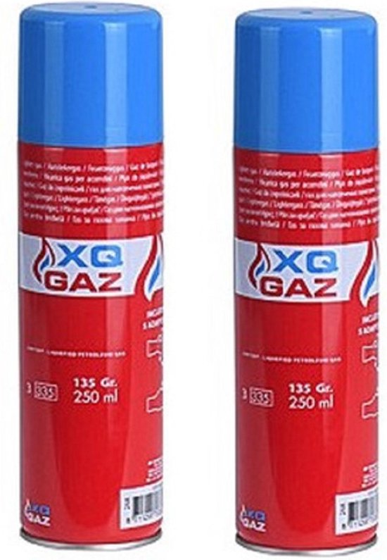 2x Busjes aansteker gas / butaan gasfles 250 ml van Korona