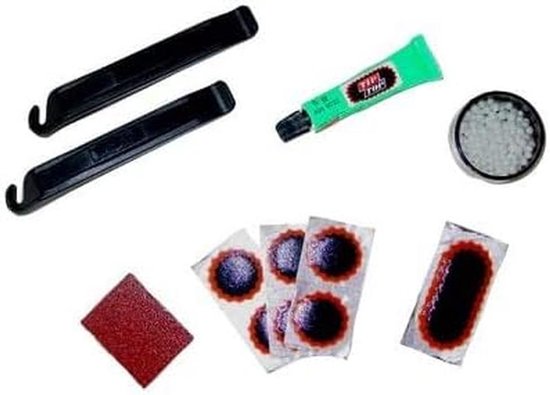 2x Fiets Reparatie Set met Bandenlichters en Plakset voor Banden van Merkloos