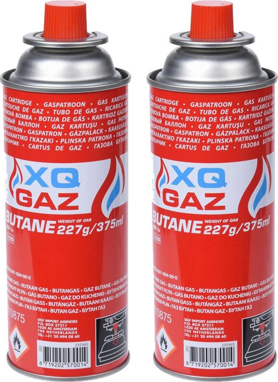 2x Gasflessen navulling butaan gas bus voor kooktoestel 227 gram van Kingxbar