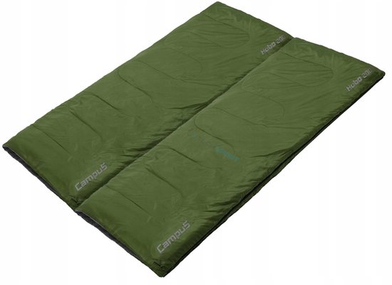 2x Kampeer slaapzak Hobo 200 groen, koppelbaar, tot 3°C