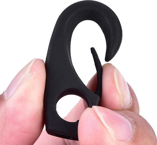 2x Kayak haak voor 6mm elastiek - zwart van $