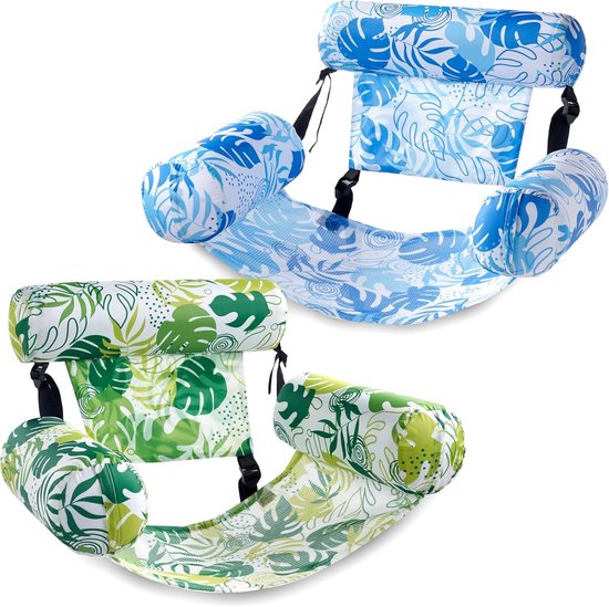 2x Opblaasbare Loungestoelen voor Volwassenen - Opblaasbaar Waterbed en Vlot voor Zwembad