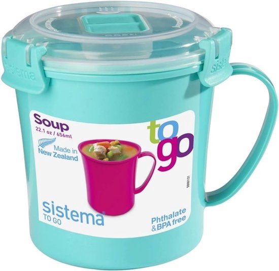2x Soepbeker Magnetron met Deksel - 656ml - BPA-vrij - Ideaal voor Lunch en Warme Dranken
