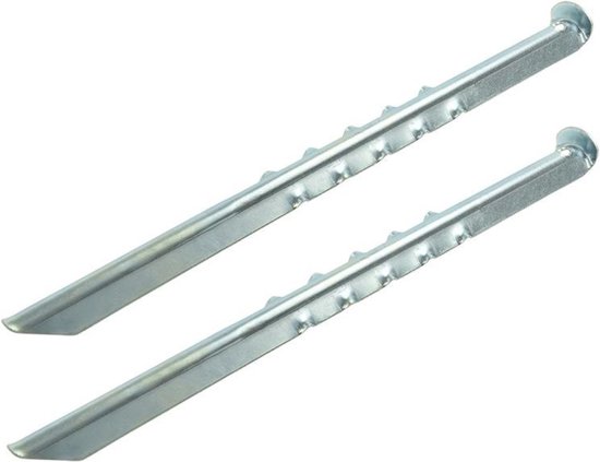 2x Stuks grondpennen/tentharingen metaal 40 cm - Kampeer artikelen voor tent of windscherm van GroteCadeauShop