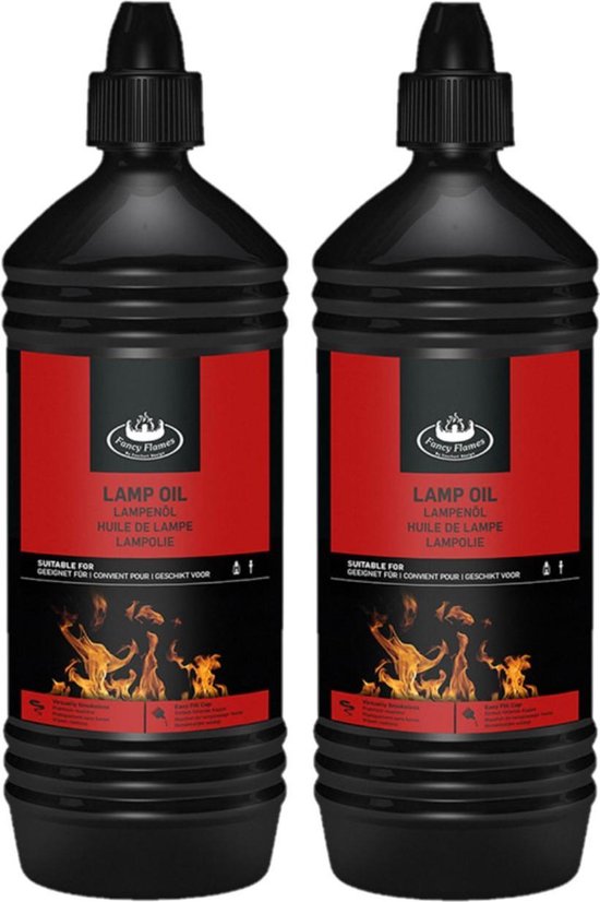 2x stuks heldere lampenolie/fakkelolie 1 liter van Sommerfield.