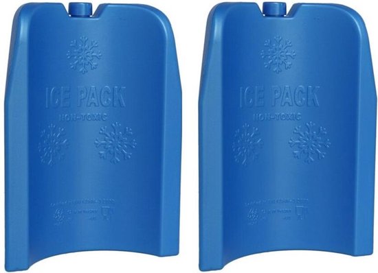 2x stuks koelelementen 300 ml 12 x 17 cm blauw - Koelblokken/koelelementen voor koeltas/koelbox van $