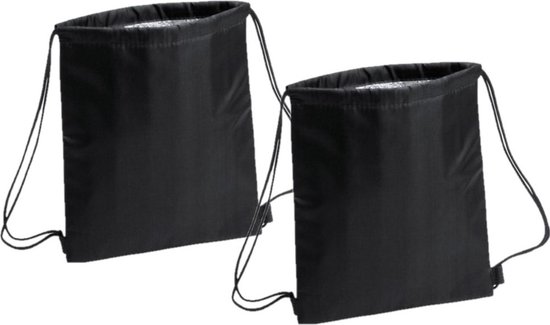 2x stuks zwarte koeltas rugzak 27 x 33 cm - Draagbare koeltassen van Cozyproof