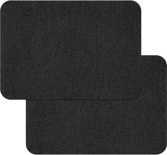 2x Zelfklevende Reparatiepatches voor Stof en Canvas - Waterdicht Stofreparatieset voor Bank, Tent, Meubels en Autostoel (Zwart) van Merkloos