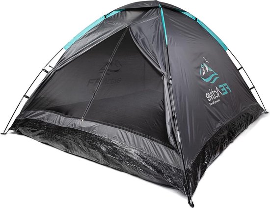 3-4 persoons tent met vliegengaas - makkelijk op te zetten - waterdicht - kamperen rugzakvakantie - wandelen fietstochten - reizen - ontworpen in Californië van Obelink