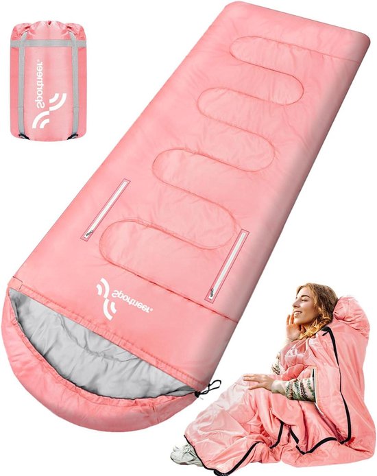 3-4 seizoenen dekenslaapzak - 220 x 84 cm - waterdichte lichte dekenslaapzak - kamperen reizen outdoor-activiteiten - volwassenen - 1,9 kg van Merkloos