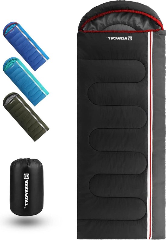 3-4 seizoenen waterdichte lichte slaapzak in 5 °C tot 15 °C voor volwassenen camping en outdoor Slaapzak voor camping van Quechua