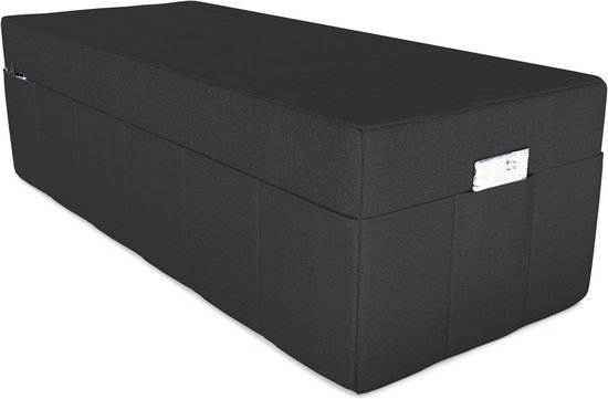 3-Delig Opvouwbaar Gastenmatras 160x195x15 cm Slaapmatras Campingmatras Zwart van Snoozzz