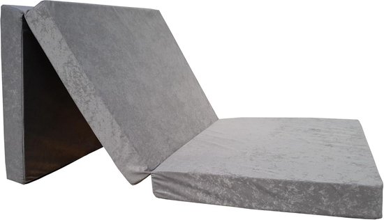 3-Delig Opvouwbaar Gastenmatras 190x90x8 cm met Afneembare Hoes | Vloermat & Speelmat van Merkloos