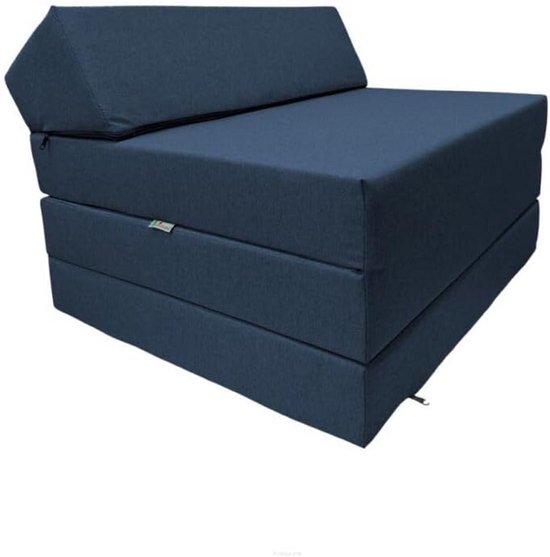 3-Delig Vouwmatras 200x70x10 cm - Gastenmatras, Campingmatras en Speelmat - Waterafstotend van Merkloos