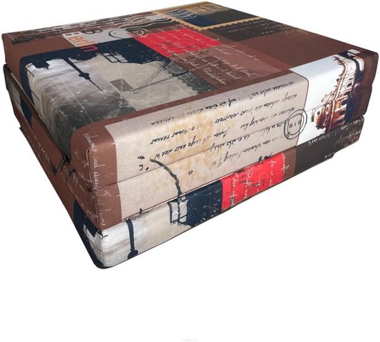 3-Delige Opvouwbare Gastenmatras 195x60x9 cm - Schuim Slaapmat voor Camping en Logeerkamer van Merkloos