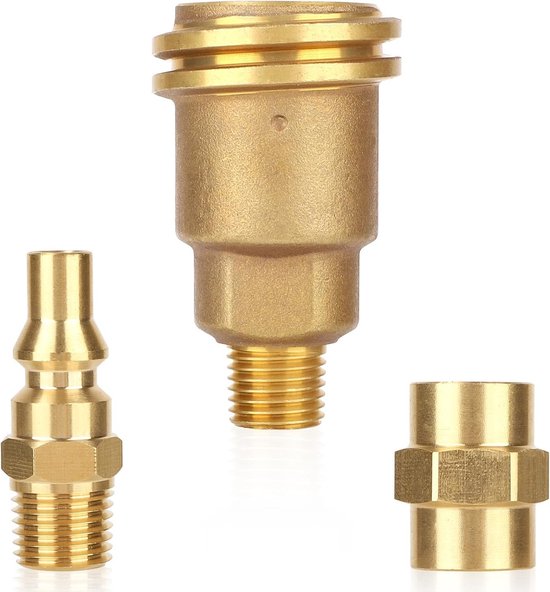 3-delige Propaan Slang Adapter Set met 1/4" NPT Draad voor Gasbarbecues en Verwarmers, Geschikt voor Gasinstallaties en Aansluitingen