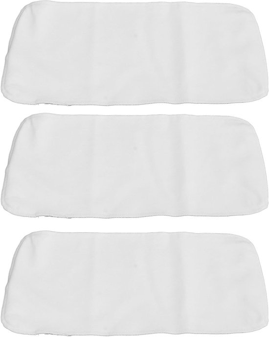 3-delige Set van 4-laags Ongebleekt Organisch Katoen voor Castorolie, Herbruikbare Katoenen Flanel Pads voor Warmtecompressie en Absorptie voor Buikgebruik