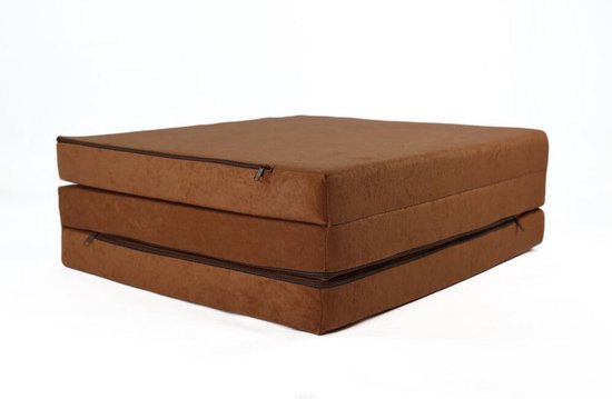 3-delige vouwmatras 180x65cm - Gastenmatras, campingbed en reismatras met wasbare hoes van Merkloos
