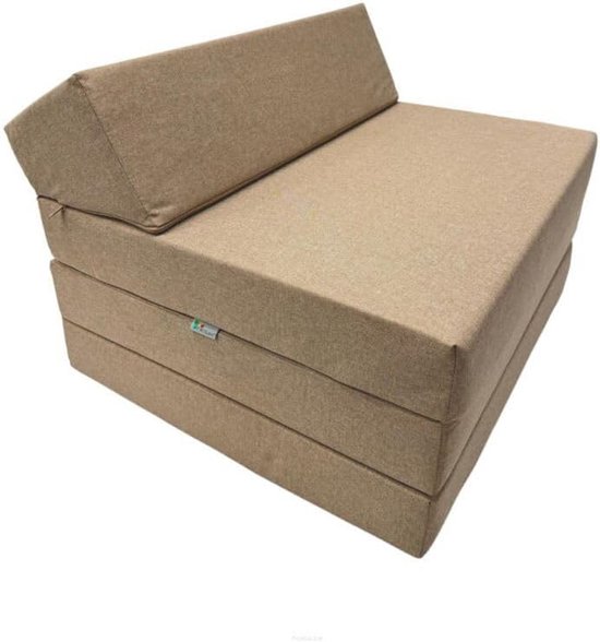 3-Delige Vouwmatras (200x70x10 cm) - Opvouwbaar Gastenbed met Waterdichte Outdoorhoes van Merkloos