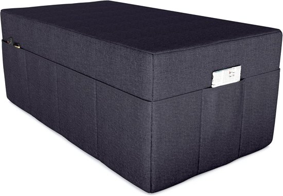3-Delige Vouwmatras Gastenmatras Logeerbed Campingmatras Slaapmatras 120x195x15 cm Antraciet van Merkloos