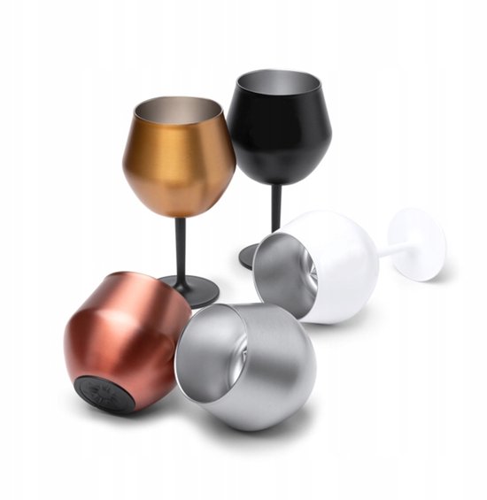 3-in-1 Roestvrij Staal Mok: Glas, Mok & Wijnglas met Afschroefbare Voet