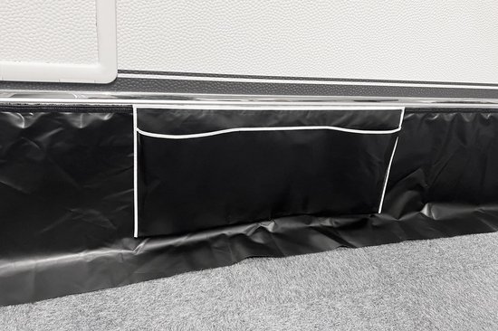 3 meter ESVO caravan tochtstrook - heavy duty met klittenband - zwart - 60 cm + opbergzak van ESVO