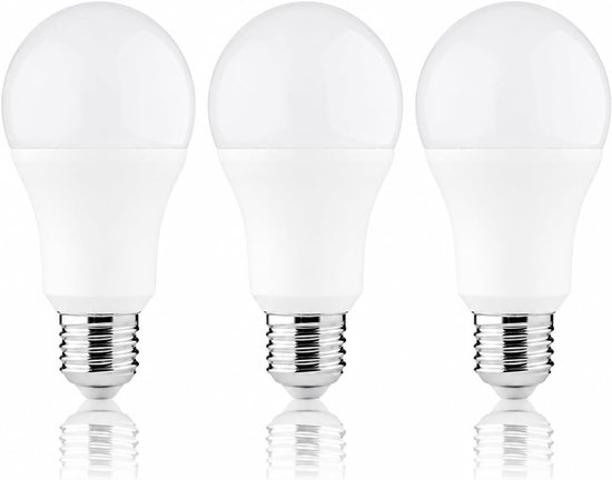 3-pack LED-lampen, 100 Watt-equivalent warmwit 2700K, heldere lampen,13W 1521 lumen E27-fitting, niet dimbaar, 15.000 uur levensduur voor slaapkamer, woonkamer, kantoor