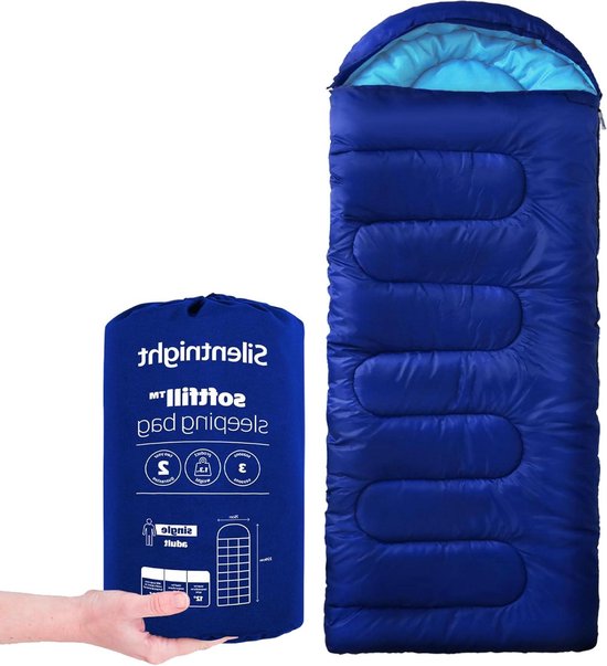 3 seizoenen lichtgewicht dikke gezellige warme mummieslaapzak voor volwassenen - lente zomer kamperen wandelen outdoor reizen warm & koud weer van Forceatt