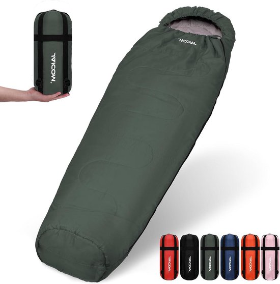 3 seizoenen ultralichte mummy-slaapzak [800 g] - kleine verpakkingsmaat & volwassenen - outdoor camping trekking indoor van Keego