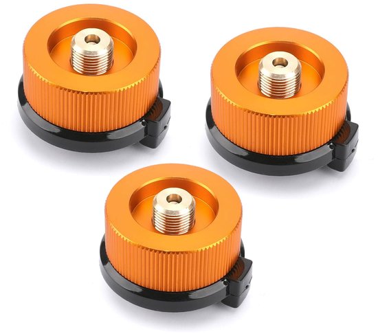 3 stuks gascartridge adapters universele gascartridge adapters voor campingkooktoestellen, branders, BBQ en - ShopVlot