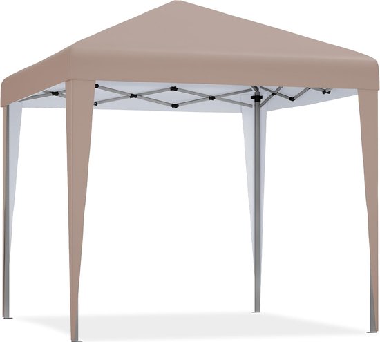 3 x 3 m Instant Heavy Duty pop-up tuinhuisje opvouwbare tuin camping party tent luifel tent met opbergtas haringen en touwen voor terrasmarkten strand (kaki) van Merkloos