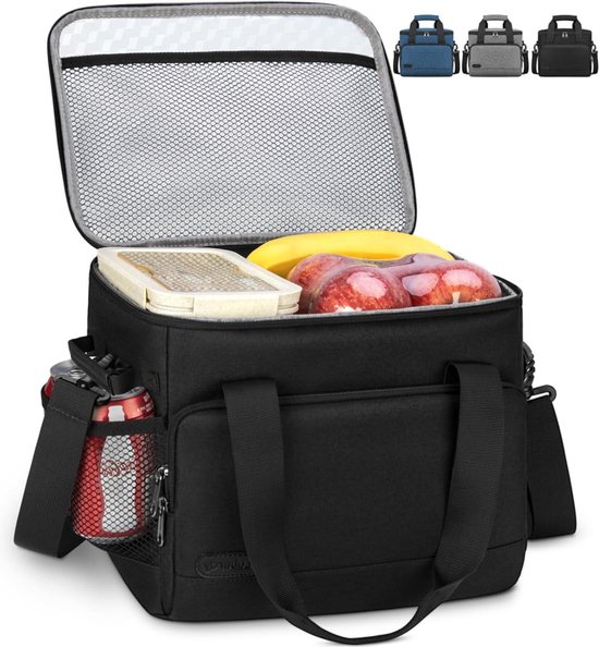 30 liter grote opvouwbare koelmand - waterdichte thermische tas - picknicktas zwart koelbox van Normani.
