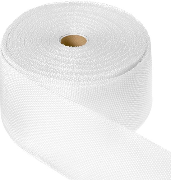 30 m x 50 mm Hoge temperatuur bestendige glasvezel tape, glasvezel isolatietape, waterdicht, voor reparaties