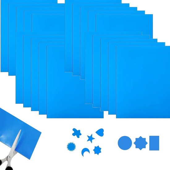 30 Stuks Zelfklevende PVC Reparatiepleisters voor Zwembad en Opblaasbare Artikelen Blauw van Merkloos