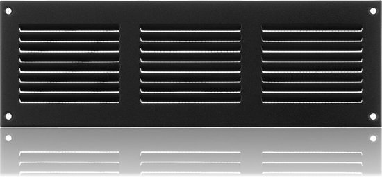 300x100mm Anthracite Steel Ventilation Grille with Mosquito Mesh - Metal Ventilation Grilles - ShopVlot