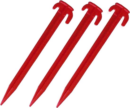 30x Tent haringen van kunststof halfrond 20 cm - Tentharingen - Kampeerspullen - Tent opzetten camping/outdoor van Merkloos