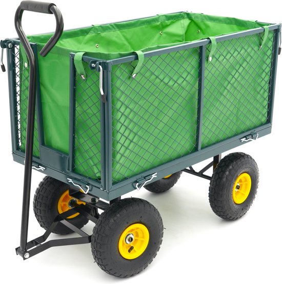 350 Kg Trekkar, Bolderwagen, Tuinkar Met Laadbak Inclusief Canvas Zak van Vorel