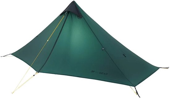 3F UL GEAR Lanshan 1 – 1-persoons Tent – Ultra Lichtgewicht – 4 seizoenen trekking tent – Waterdicht – Kampeertent – Kamperen – Dubbeldaks trekkerstent – Hiking & Wandelen – Groen