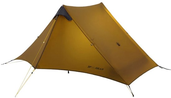 3F UL GEAR Lanshan 2 – 2-persoons Tent – Ultra Lichtgewicht – 4 seizoenen trekking tent – Waterdicht – Kampeertent – Kamperen – Dubbeldaks trekkerstent – Hiking & Wandelen – Bruin