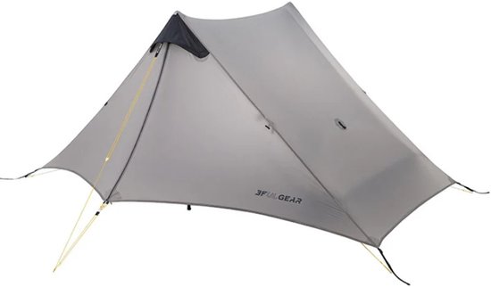 3F UL GEAR Lanshan 2 – 2-persoons Tent – Ultra Lichtgewicht – 4 seizoenen trekking tent – Waterdicht – Kampeertent – Kamperen – Dubbeldaks trekkerstent – Hiking & Wandelen – Grijs