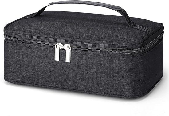 3L Geïsoleerde Lunchtas voor Mannen Vrouwen - Kleine Draagbare Koeltas Herbruikbare Lunchtassen voor Lunchboxen Kinderen School Kantoor Picknick - Zwart van Merkloos