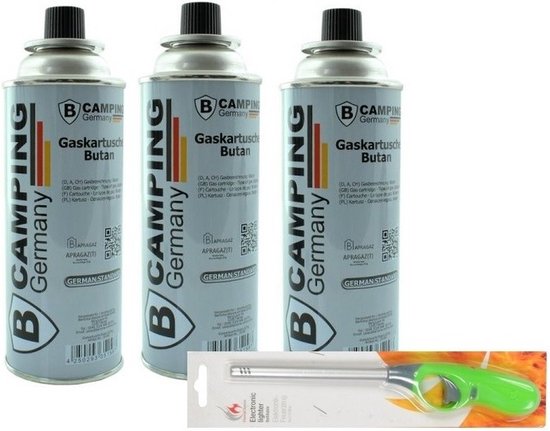 3x Onkruidverdelging gasfles butaan gas - 227 gr - gasbus navulling inclusief aansteker van Wynn's